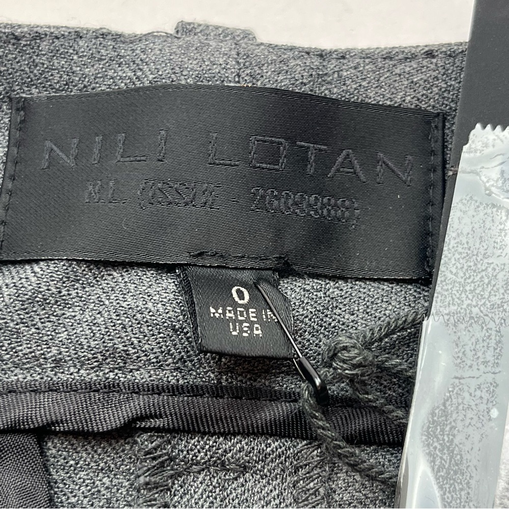 Nili Lotan Corette Pant Heather Grey Gray Pant Womens Size 0 Wool Blend NEW - Picture 3 of 14
